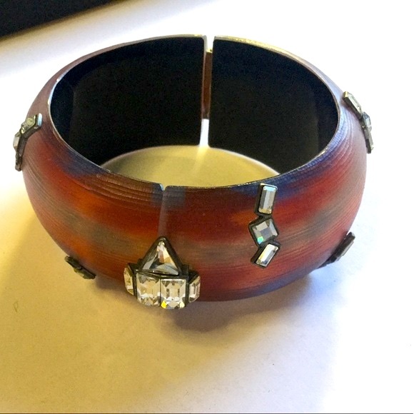 ALEXIS BITTAR O’KEEFE LUCITE HINGED BRACELET EUC - Picture 8 of 16